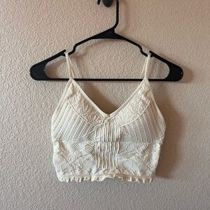 Fornia Cream Lace Bralette